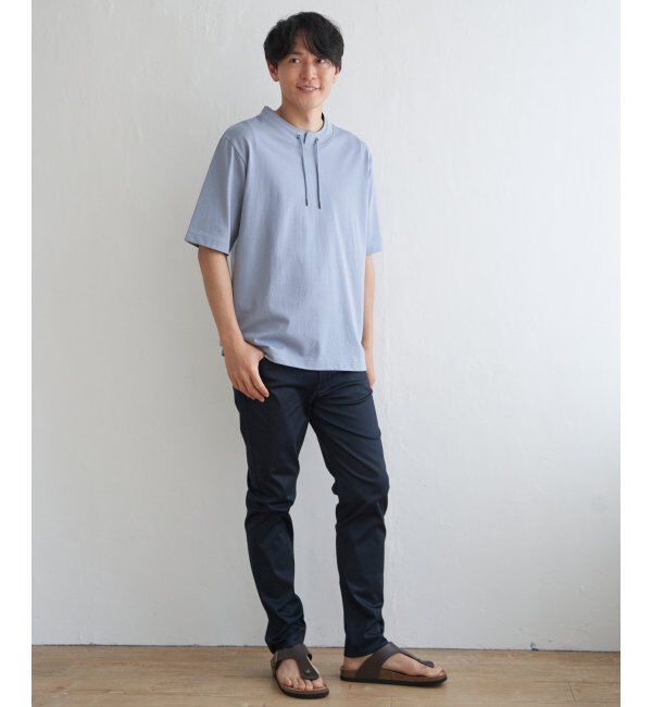 ikka「冷感ルーイカラー5分袖」|Tシャツ・カットソー|