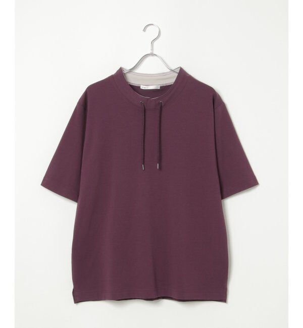 ikka「冷感ルーイカラー5分袖」|Tシャツ・カットソー|