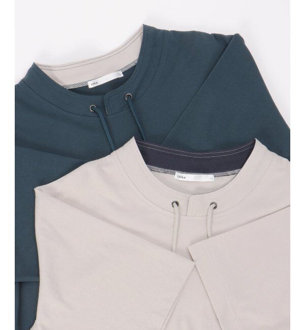 ikka「冷感ルーイカラー5分袖」|Tシャツ・カットソー|