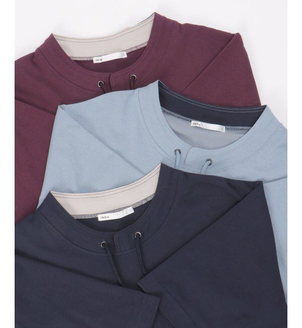 ikka「冷感ルーイカラー5分袖」|Tシャツ・カットソー|