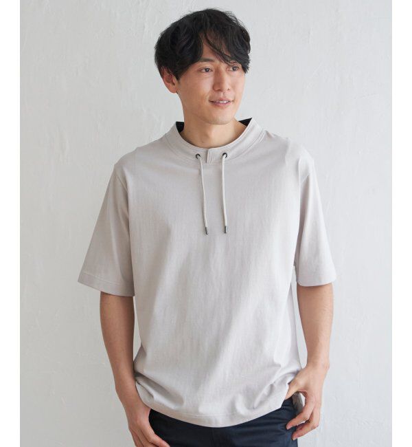 ikka「冷感ルーイカラー5分袖」|Tシャツ・カットソー|