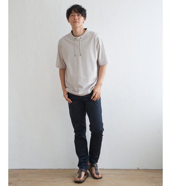 ikka「冷感ルーイカラー5分袖」|Tシャツ・カットソー|