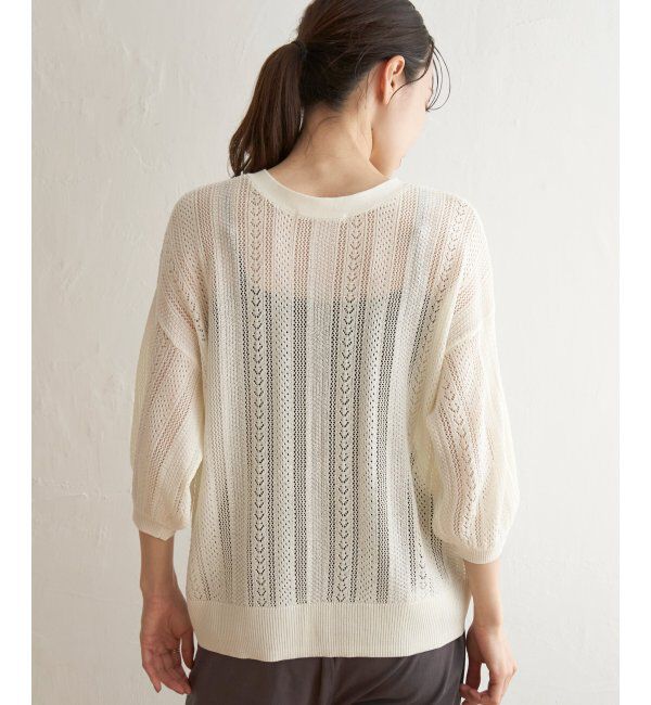 ikka「透かし柄ニットカーディガン」|その他|