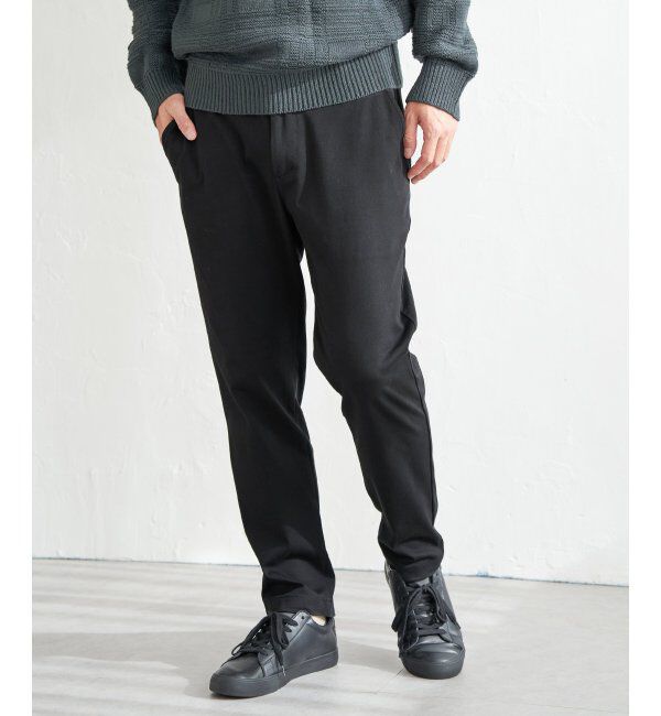 ikka「GOKU楽パンツ EASY STRETCH テーパード」|その他|ブラック