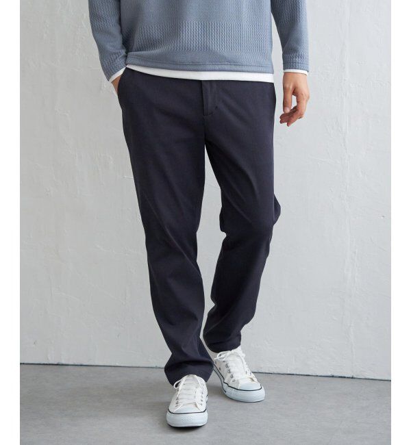 ikka「GOKU楽パンツ EASY STRETCH テーパード」|その他|ネイビーブルー