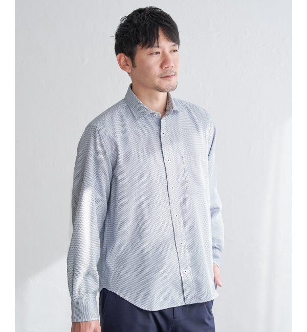 IKKA LOUNGE「デニムライクスイスカラーシャツ」|シャツ・ブラウス|