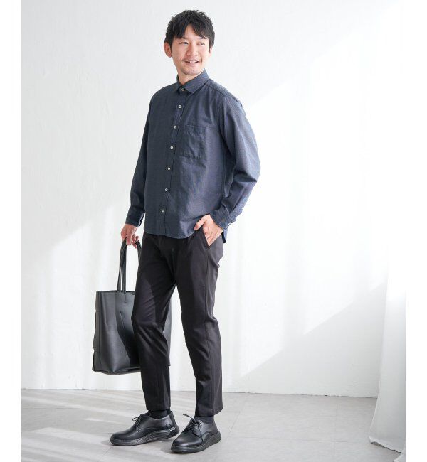 IKKA LOUNGE「デニムライクスイスカラーシャツ」|シャツ・ブラウス|