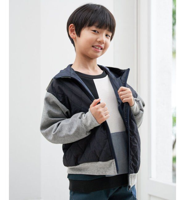 ikka kids「【親子コーデ】コンビブロックスジップパーカ（110~160cm）」|その他|