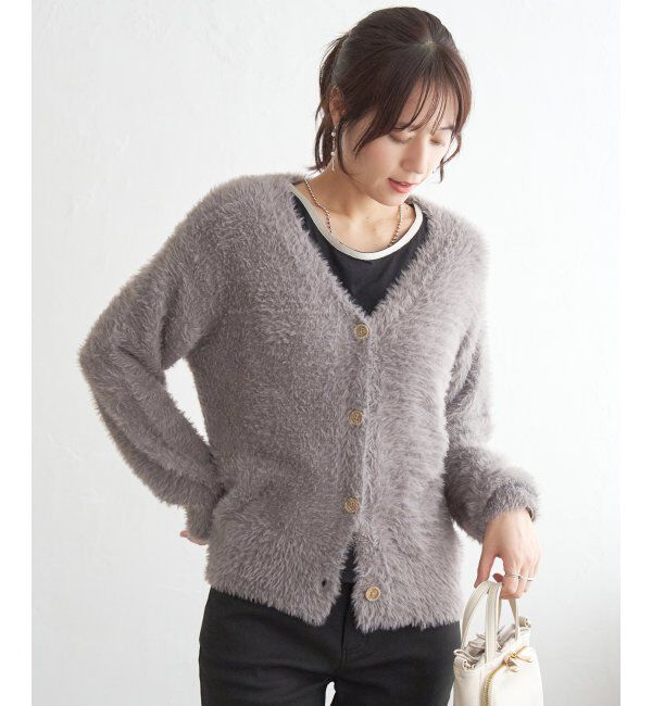 ikka「フェザーVネックカーディガン」|その他|