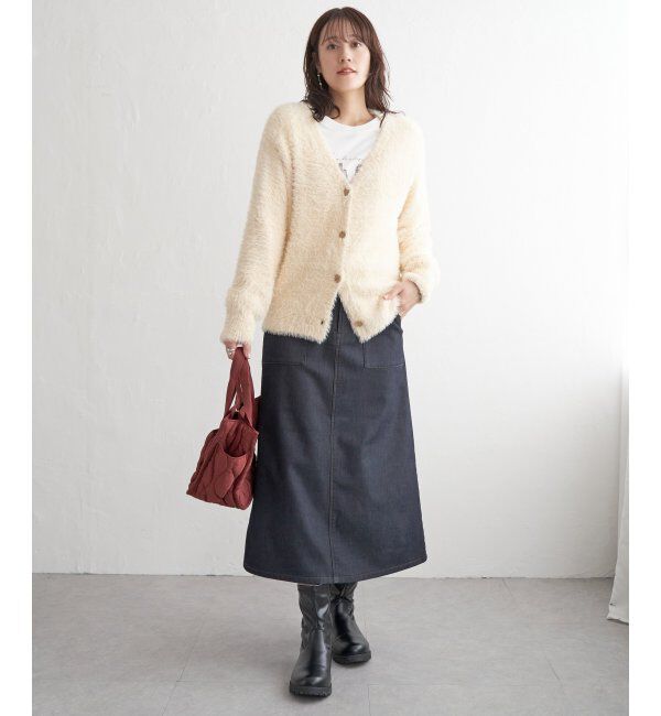 ikka「フェザーVネックカーディガン」|その他|