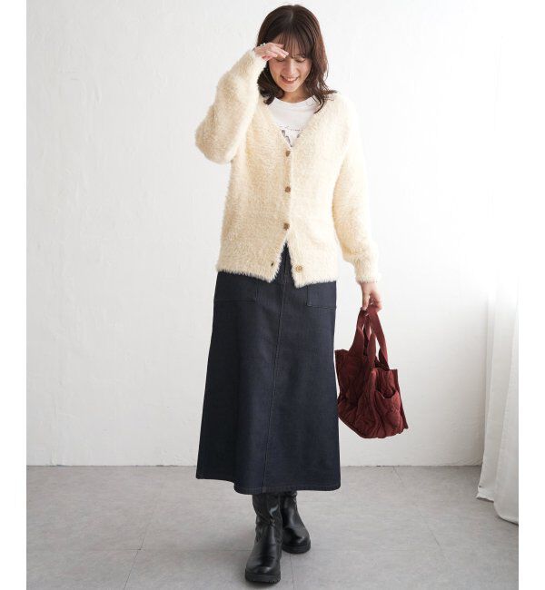 ikka「フェザーVネックカーディガン」|その他|