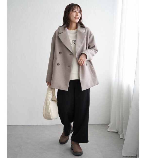 ikka「ウールライクストレッチテーラーコート」|その他|