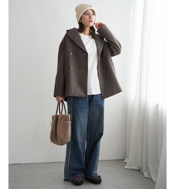 ikka「ウールライクストレッチテーラーコート」|その他|