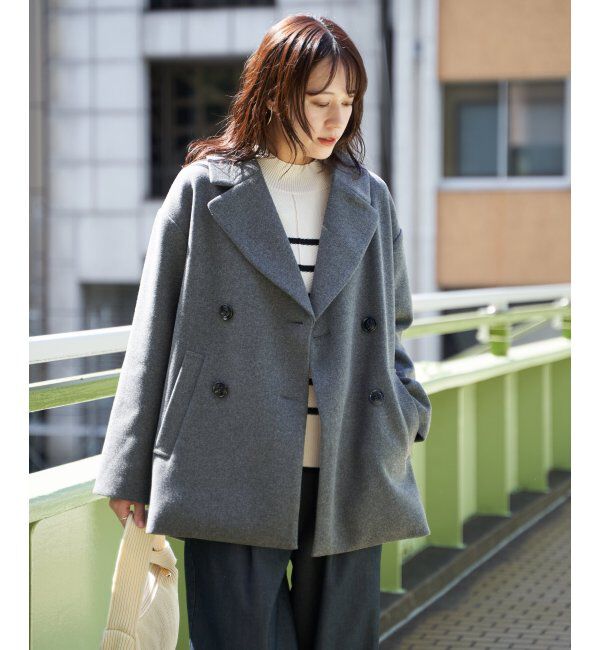 ikka「ウールライクストレッチテーラーコート」|その他|