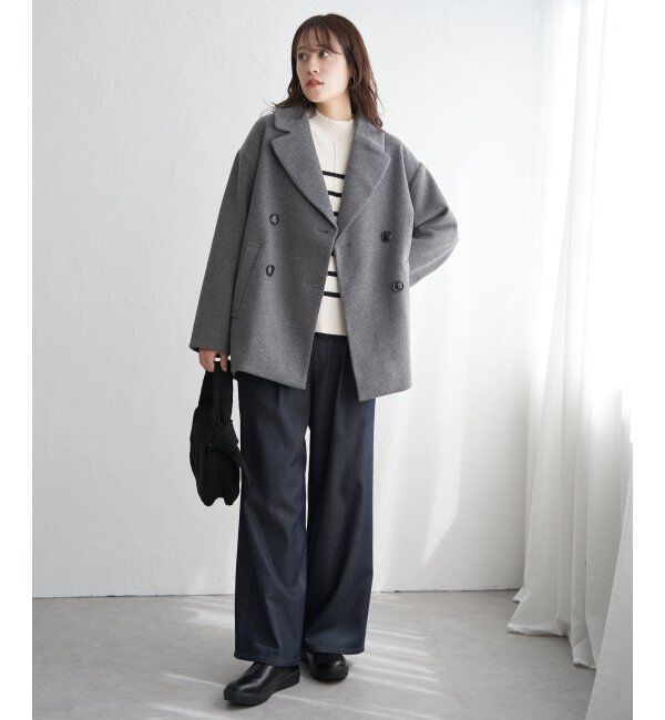 ikka「ウールライクストレッチテーラーコート」|その他|