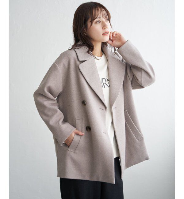 ikka「ウールライクストレッチテーラーコート」|その他|