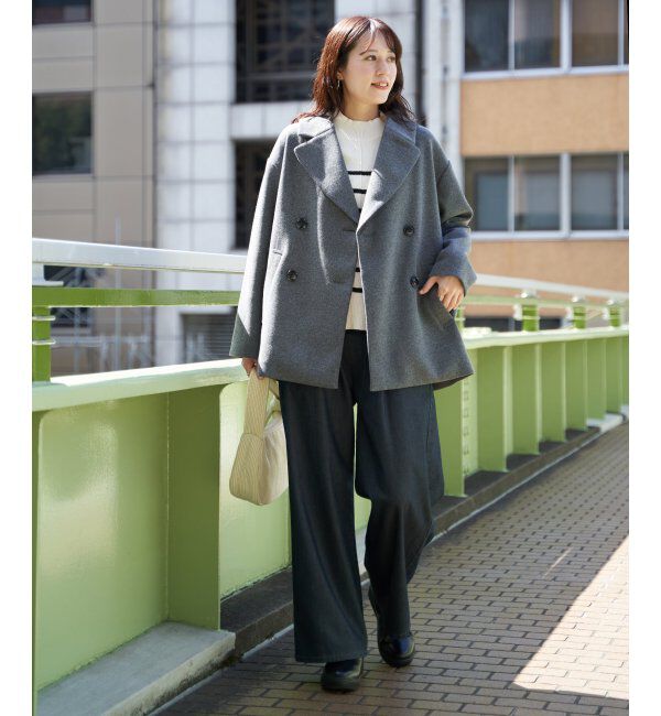 ikka「ウールライクストレッチテーラーコート」|その他|