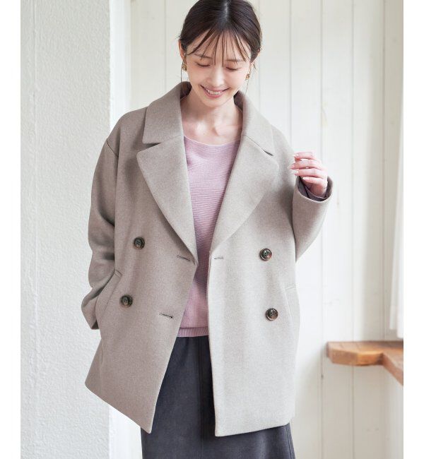 ikka「ウールライクストレッチテーラーコート」|その他|