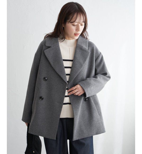 ikka「ウールライクストレッチテーラーコート」|その他|