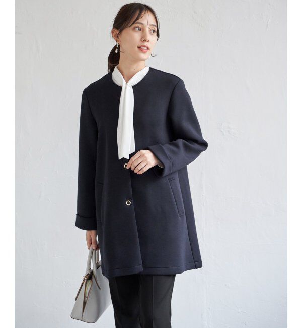 IKKA LOUNGE「ダンボールニットノーカラーコート」|その他|