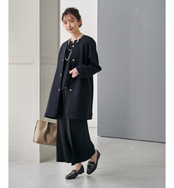 IKKA LOUNGE「ダンボールニットノーカラーコート」|その他|