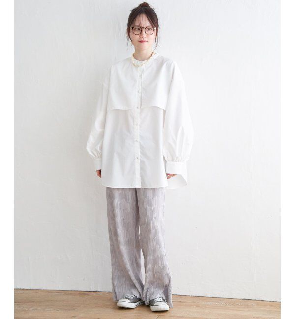 Lbc with Life「TCブロードケープブラウス」|シャツ・ブラウス|