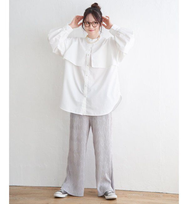 Lbc with Life「TCブロードケープブラウス」|シャツ・ブラウス|