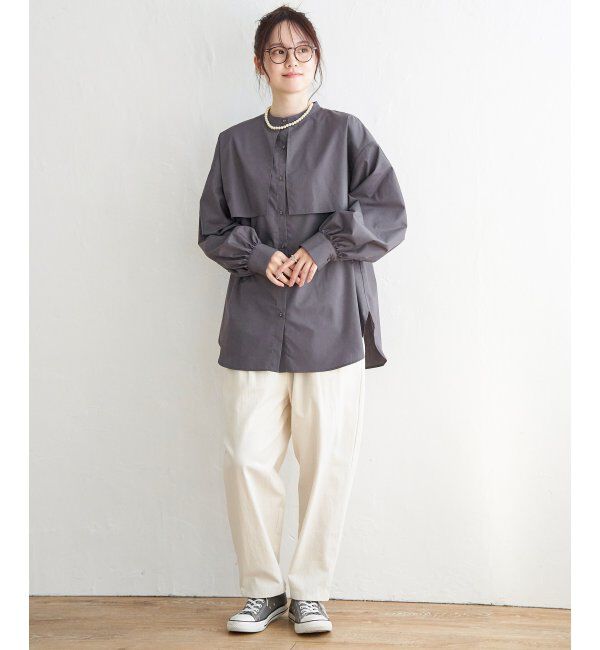 Lbc with Life「TCブロードケープブラウス」|シャツ・ブラウス|