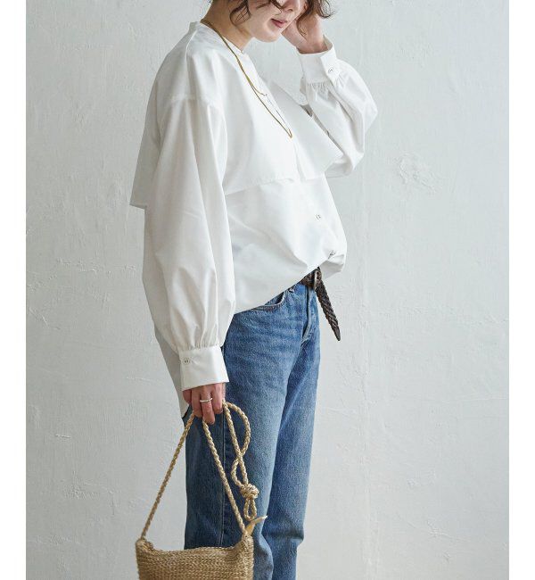 Lbc with Life「TCブロードケープブラウス」|シャツ・ブラウス|