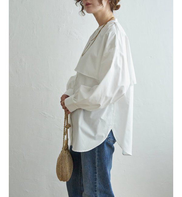 Lbc with Life「TCブロードケープブラウス」|シャツ・ブラウス|