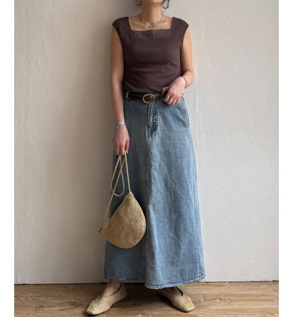 Lbc with Life「スクエアネックシアーレイヤードタンクトップ」|キャミソール|