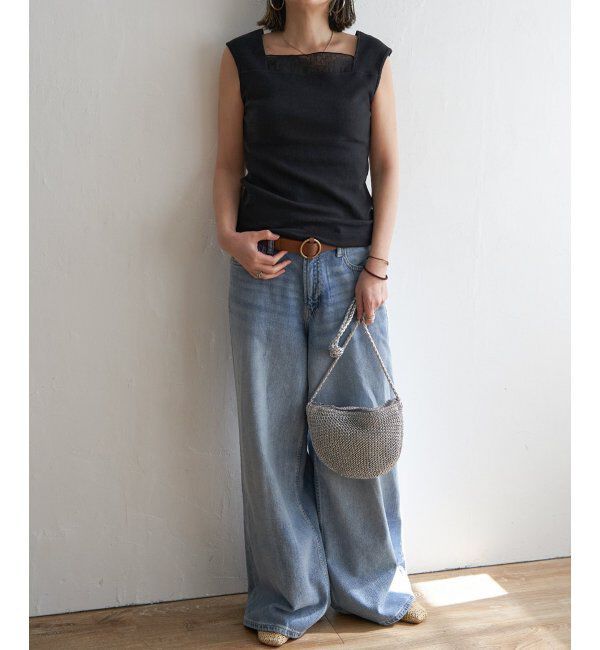 Lbc with Life「スクエアネックシアーレイヤードタンクトップ」|キャミソール|