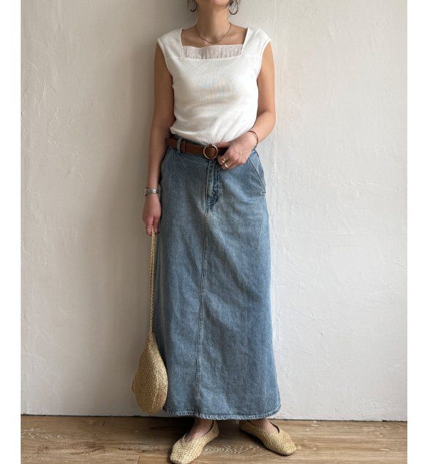 Lbc with Life「スクエアネックシアーレイヤードタンクトップ」|キャミソール|