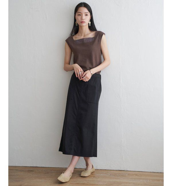 Lbc with Life「スクエアネックシアーレイヤードタンクトップ」|キャミソール|