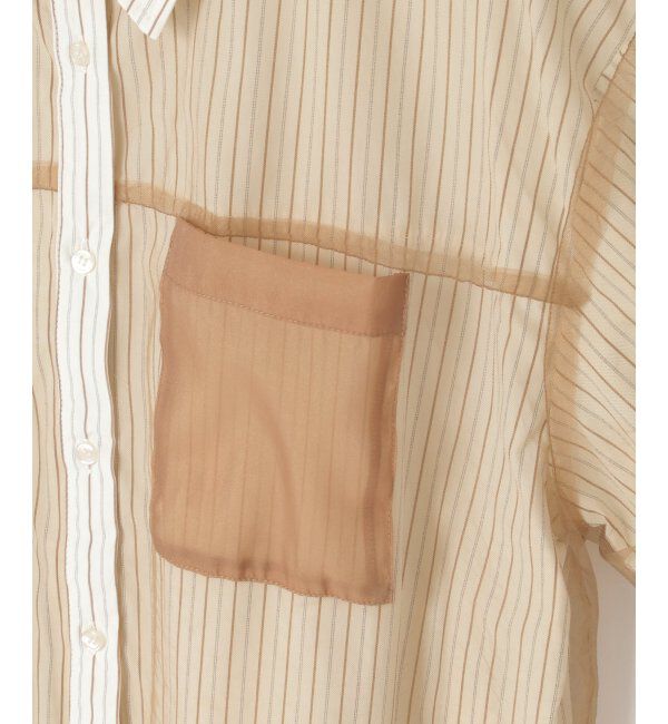 VENCE share style「ストライプチュールカブセSSシャツ」|シャツ・ブラウス|