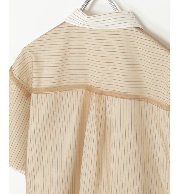 VENCE share style「ストライプチュールカブセSSシャツ」|シャツ・ブラウス|