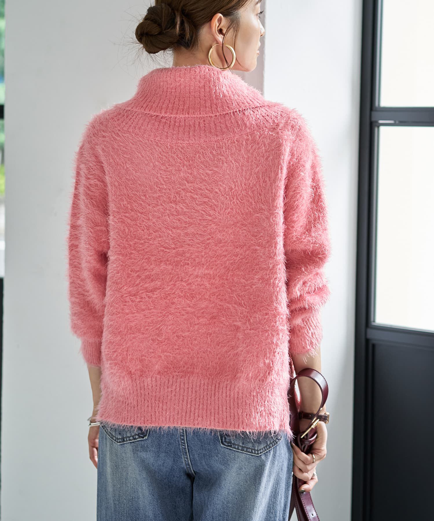 STYLE DELI「ふわふわシャギーオフタートルニット」|ニット・セーター|