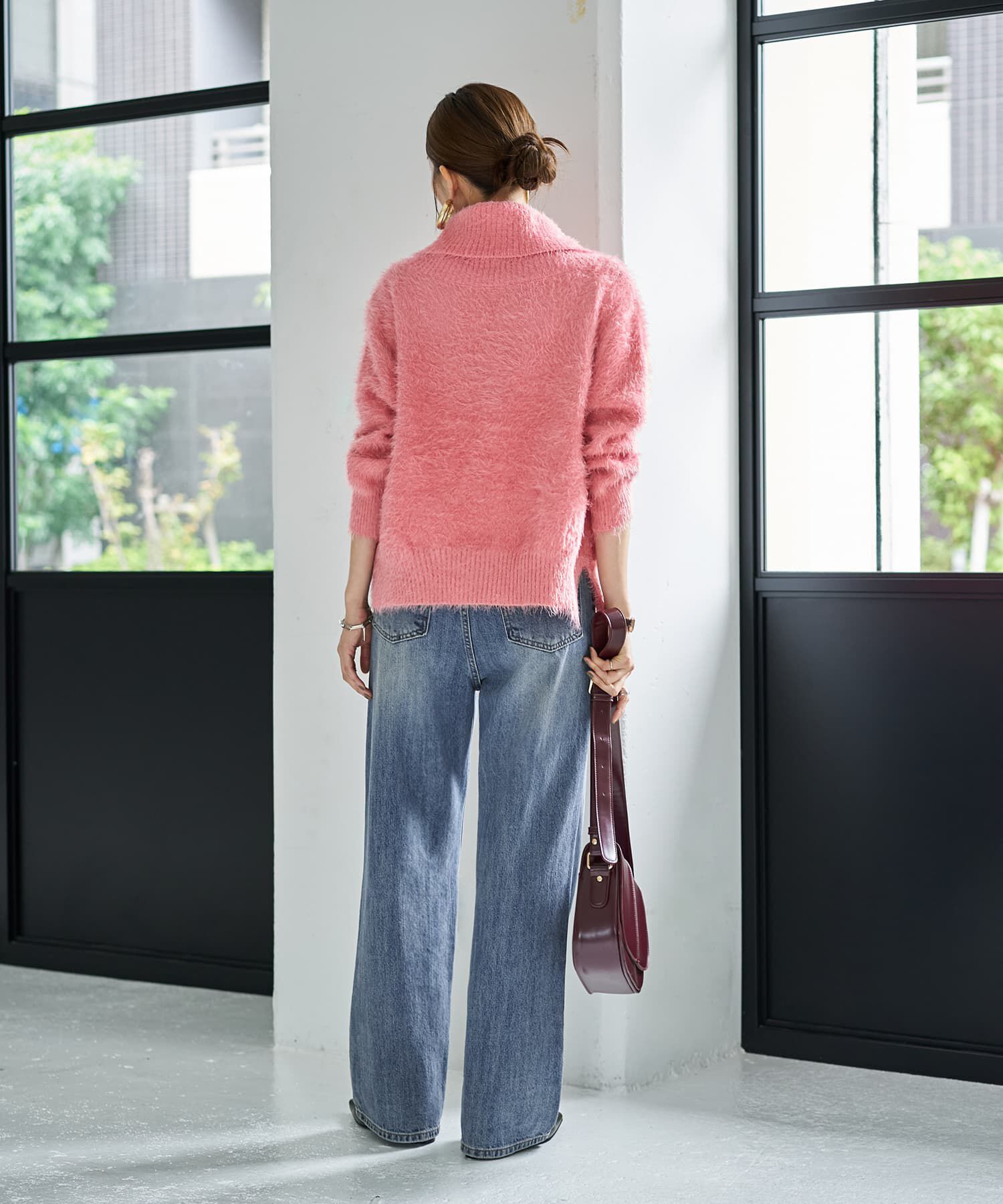 STYLE DELI「ふわふわシャギーオフタートルニット」|ニット・セーター|