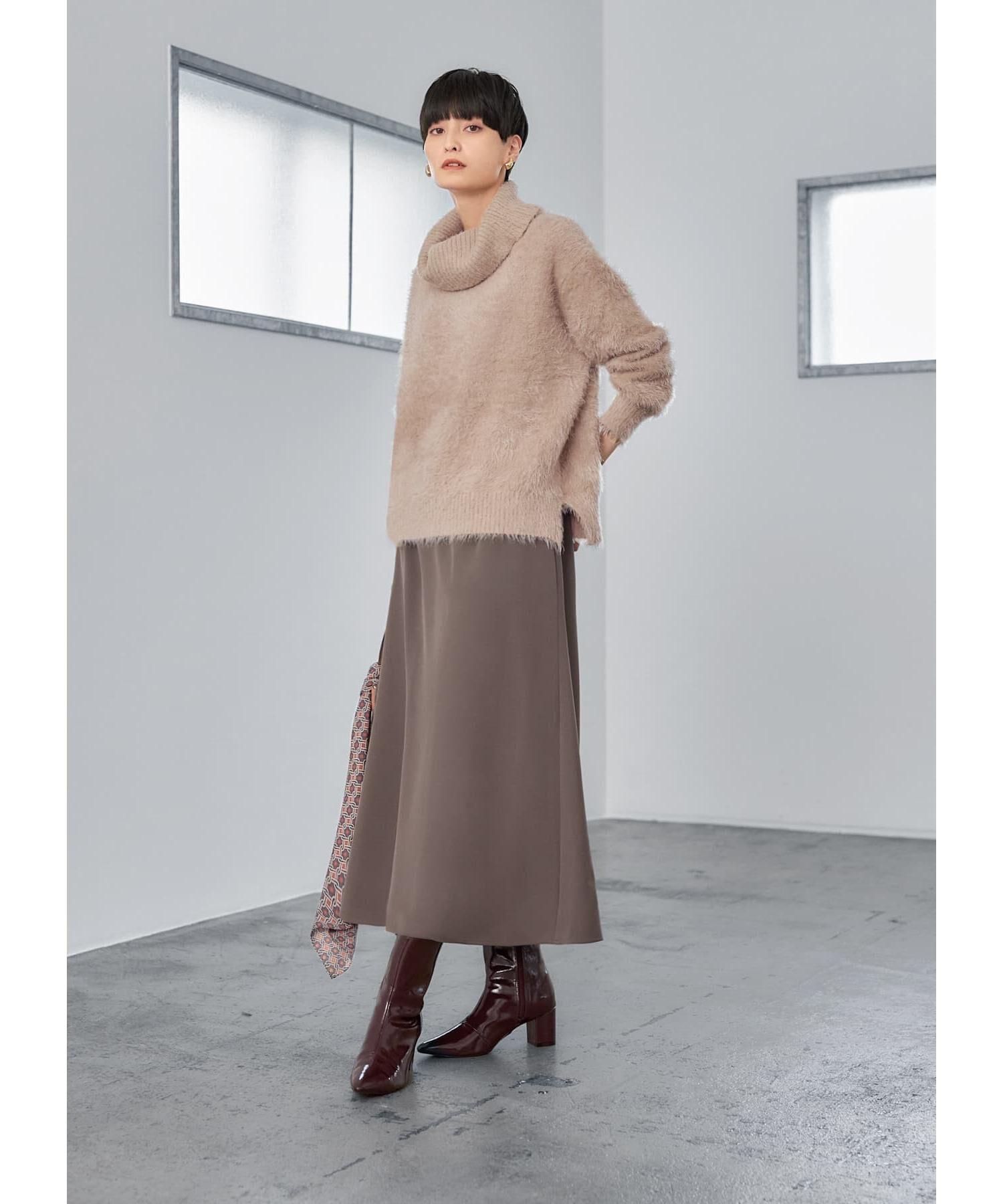 STYLE DELI「ふわふわシャギーオフタートルニット」|ニット・セーター|