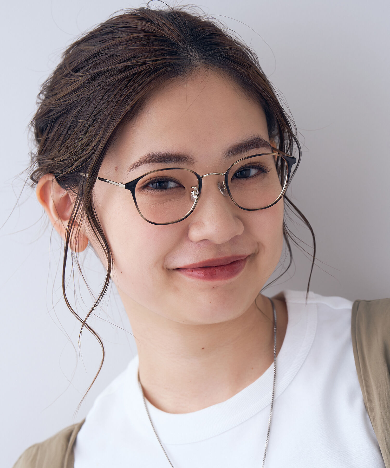  「ウェリントン型 メガネ｜インテリジェンスな雰囲気漂うフレーム/ClassicMetal レンズ交換券付き」|メガネ|ブラウン