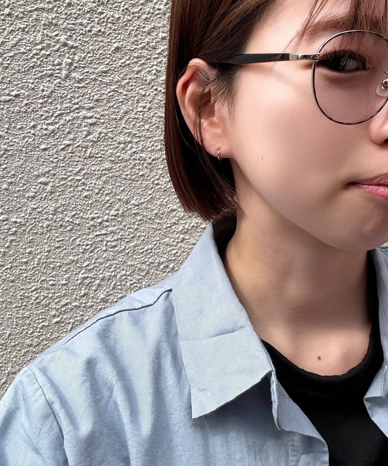 Phoebe「【金属アレルギー対応】ミニフープピアス(片耳)/サージカルステンレス シルバー」|ピアス|