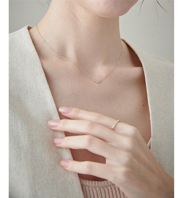 ete「[レイヤード] K10YG ダイヤモンド ネックレス」|ネックレス|