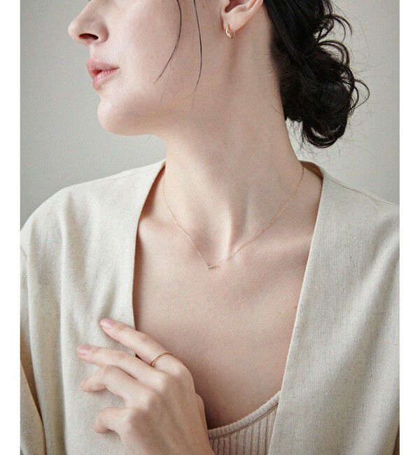 ete「[レイヤード] K10YG ダイヤモンド ネックレス」|ネックレス|