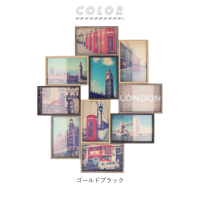 BACKYARD FAMILY「フォトフレーム 壁掛け 通販 写真立て 複数 木製 ハガキサイズ ポストカード KGサイズ」|その他|