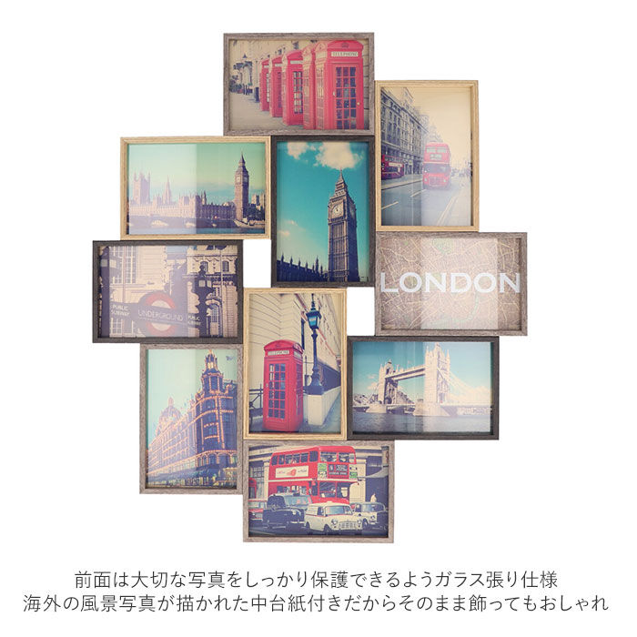 BACKYARD FAMILY「フォトフレーム 壁掛け 通販 写真立て 複数 木製 ハガキサイズ ポストカード KGサイズ」|その他|