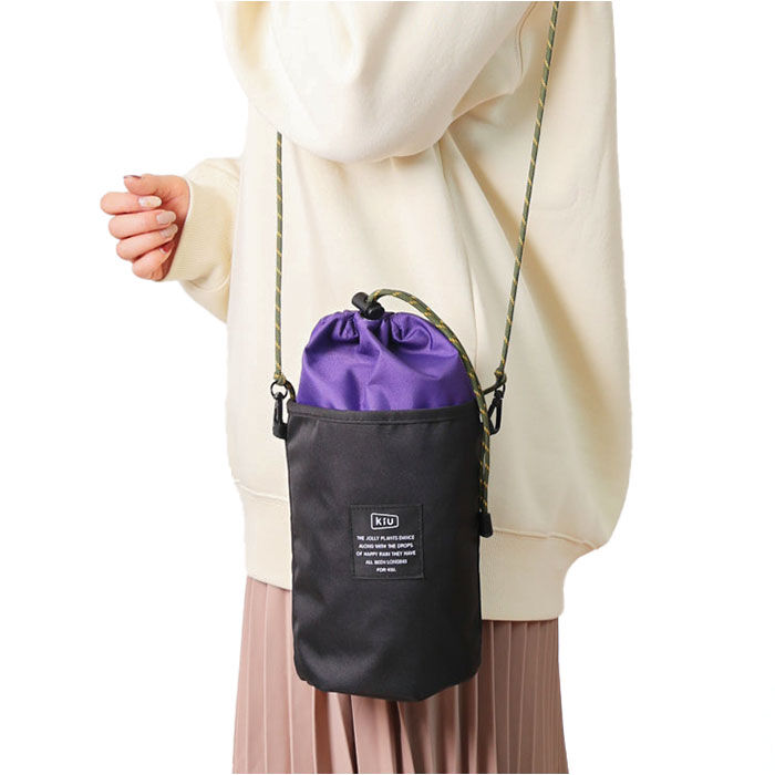 KiU「KiU ショルダーバッグ k375 通販 キウ 巾着バッグ 巾着バック ドロースリングバッグ」|ショルダー・メッセンジャー|