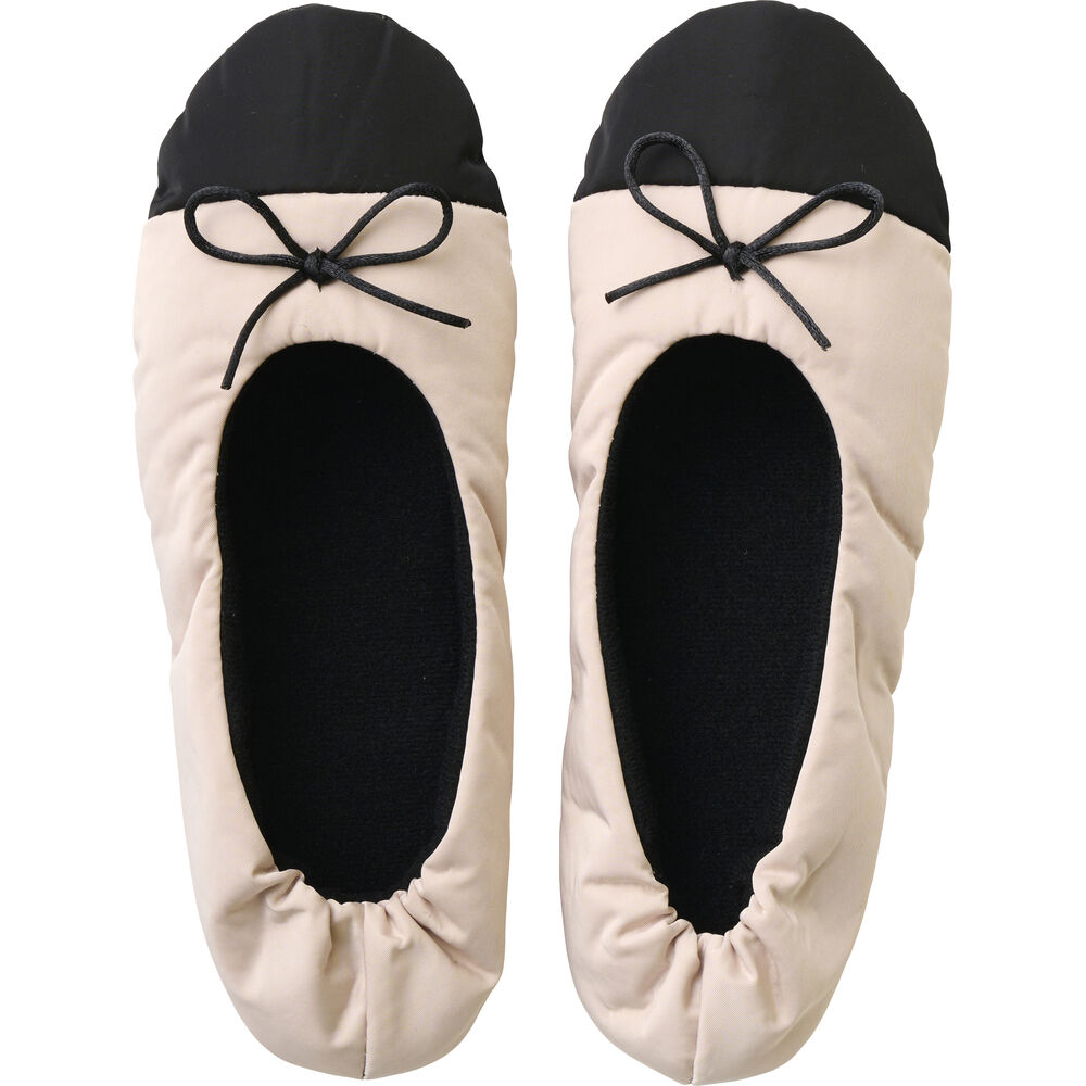 BACKYARD FAMILY「携帯スリッパ おしゃれ ママ 通販 折りたたみスリッパ 折り畳みスリッパ スリッパ」|ルームシューズ|ベージュ1