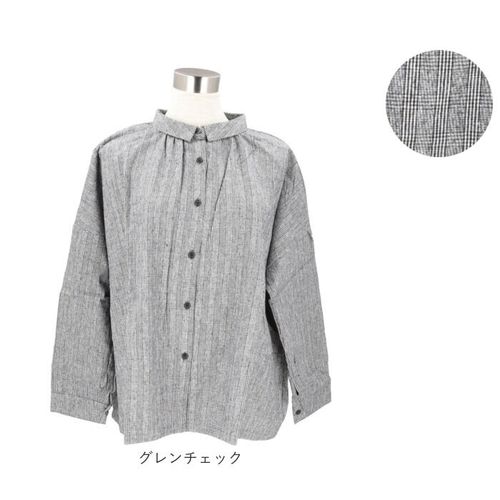 BACKYARD FAMILY「DGY ディージーワイ チェックシャツ レディース 通販 ブラウス シャツ ギャザーブラウス」|シャツ・ブラウス|