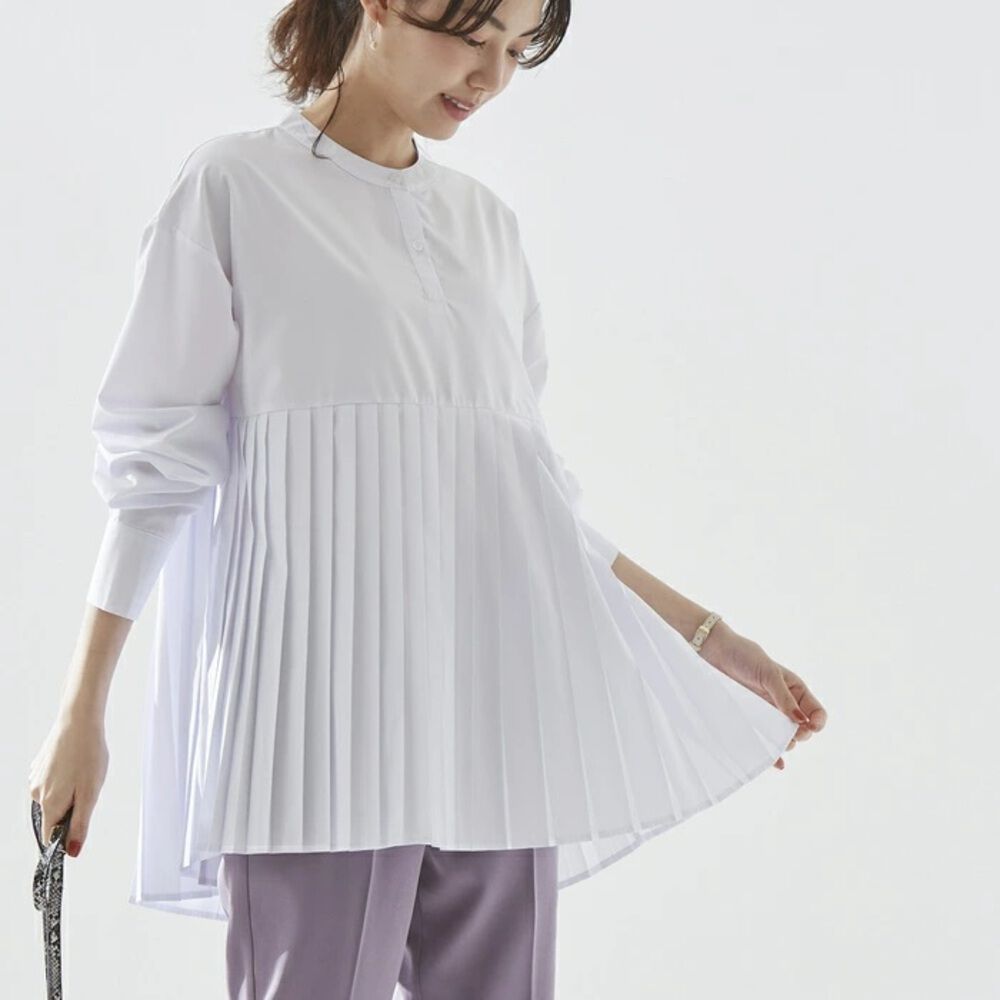 BACKYARD FAMILY「ブラウス 長袖 レディース きれいめ 通販 シャツブラウス シャツ トップス」|シャツ・ブラウス|ホワイト1