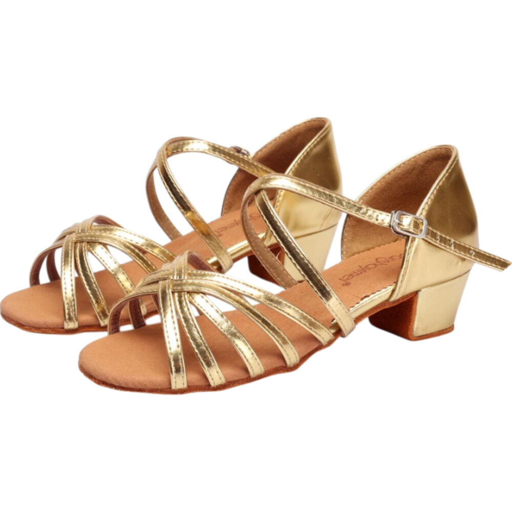 BACKYARD FAMILY「社交ダンスシューズ ラテン 通販 ラテンシューズ レディース ジャズダンスシューズ シューズ」|その他|ゴールド1
